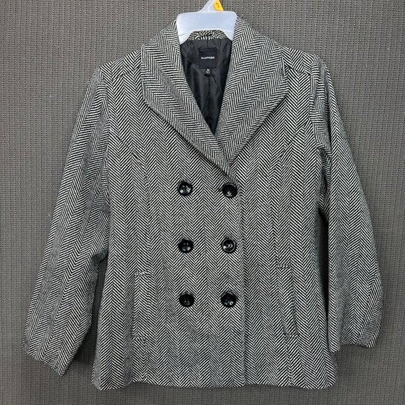 Rampage Womens Herringbone Peacoat Jacket M - Picture 1 of 10